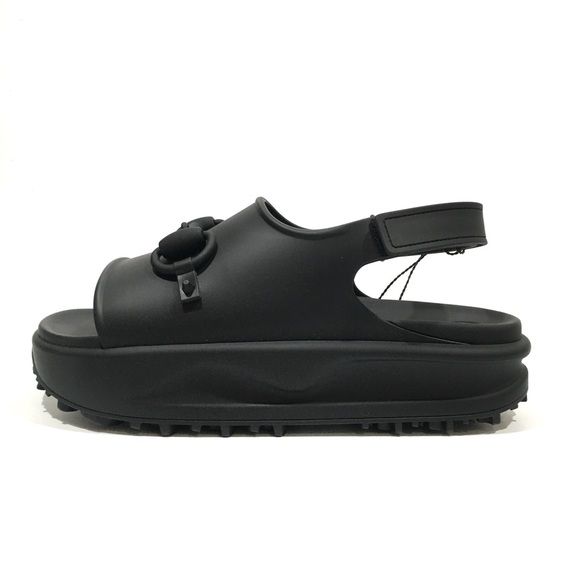 GUCCI HORSEBIT PLATFORM SANDALS -BLACK RUBBER -MEN’S US 9.5 -NEW - Picture 3 of 10